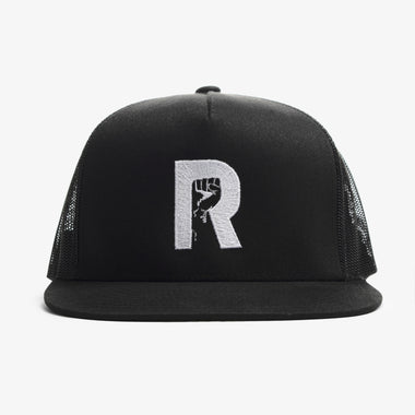 R-LOGO TRUCKER HAT-BLK/WHT
