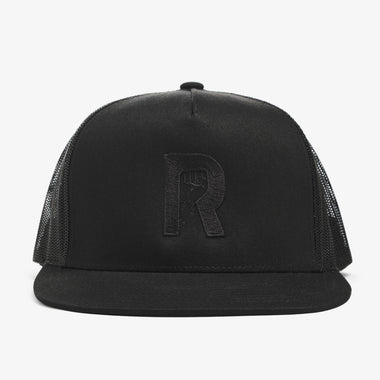 R-LOGO TRUCKER HAT-BLK/BLK
