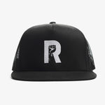 R-LOGO TRUCKER HAT-BLK/WHT
