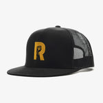 R-LOGO TRUCKER HAT-BLK/GOLD