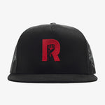 R-LOGO TRUCKER HAT-BLK/RED