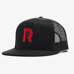 R-LOGO TRUCKER HAT-BLK/RED
